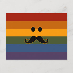 Carte postale personnalisée Mustache Pride