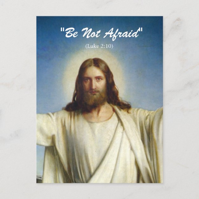 Carte postale personnalisée "Ne pas avoir peur" (Devant)