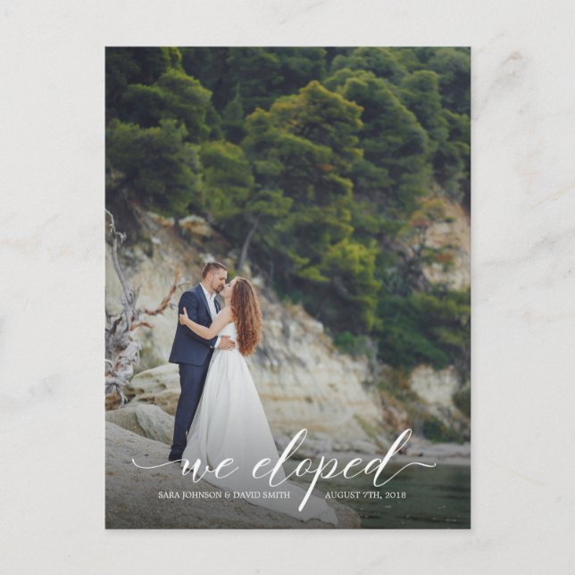 Carte Postale personnalisée Nous Elopement Elopeme (Devant)