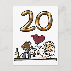 Carte postale personnalisée Numéro de tableau 20