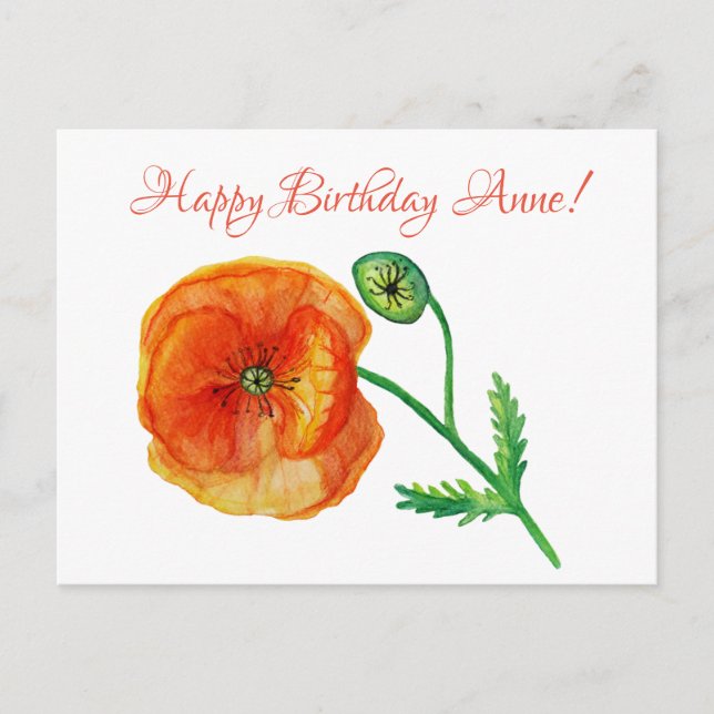 Carte postale personnalisée pour anniversaire avec (Devant)