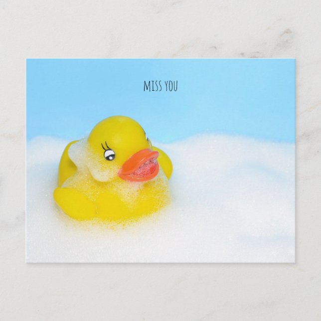 Carte postale personnalisée pour canard en caoutch (Devant)