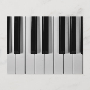 Carte postale personnalisée pour clavier de piano
