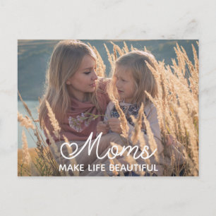 Carte postale personnalisée pour la fête des mères