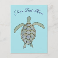 Carte postale personnalisée pour les tortues de me