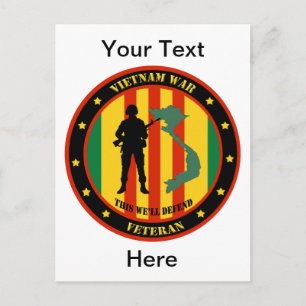 Carte postale personnalisée pour vétérans du Vietn