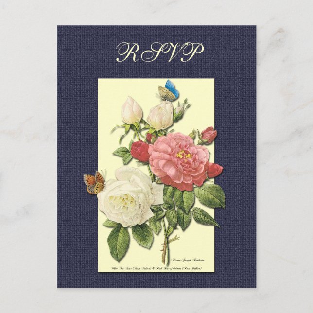 Carte postale personnalisée RSVP Botanical Rose Ye (Devant)