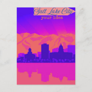 Carte postale personnalisée Salt Lake City, Utah C