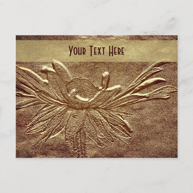 Carte postale personnalisée Sculpté Daisy Floral (Devant)