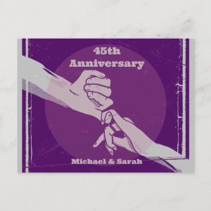 Carte Postale Personnaliser anniversaire couple romantique main 