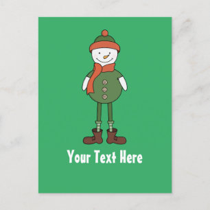 Carte Postale Personnaliser ce Cool Snowman