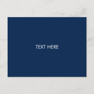 Carte Postale personnaliser, changer le nom texte blanc bleu mar