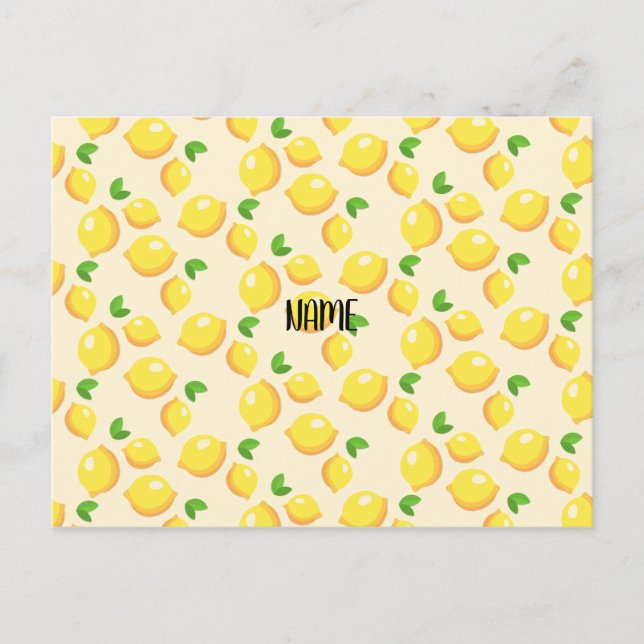 Carte Postale Personnaliser Citron Motif (Devant)