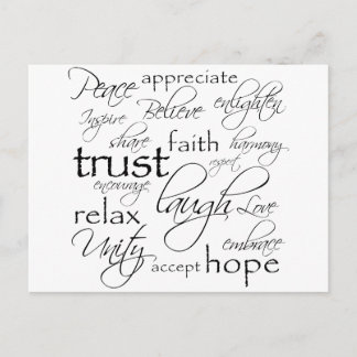 Carte Postale Personnaliser de mots positifs