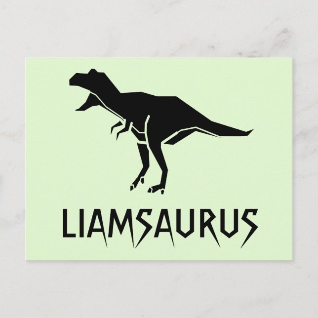 Carte Postale Personnaliser Dinosaure Nom Personnaliser (Devant)