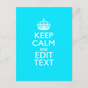 Carte Postale Personnaliser Garder le calme de votre texte Accen