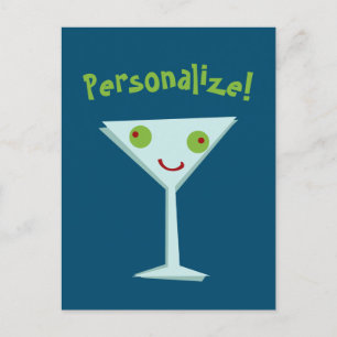 Carte Postale Personnaliser Happy Martini