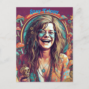 Carte Postale Personnaliser Hippie Boho Stay Trippy Vibes Person