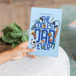 Carte Postale Personnaliser Moderne Le Père le plus cool jamais