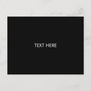 Carte Postale personnaliser, modifier le nom texte noir blanc