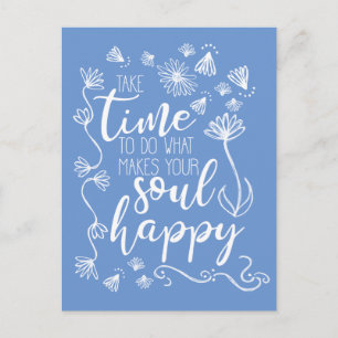 Carte Postale personnaliser 'Soul Happy' couleur arrière - plan 