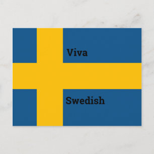Carte Postale Personnaliser Viva Design Drapeau Suédois