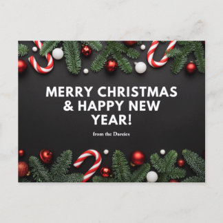 Carte Postale Personnalisez Joyeux Noël et Bonne Nouvelle Année