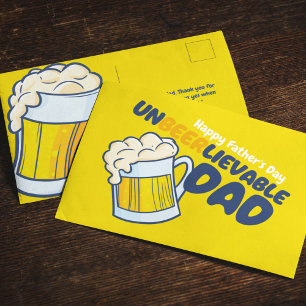 Carte Postale Personnalisez la Fête des Pères   Papa incroyable