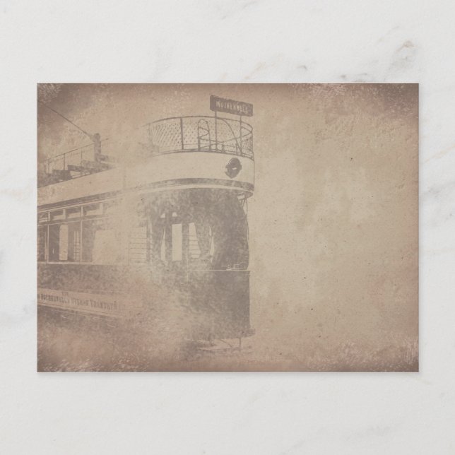 Carte Postale Personnalisez | Vieux tramway | Streetcar | Papier (Devant)