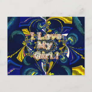 Carte Postale Personnalisez votre amour Infinité : J'aime ma fil