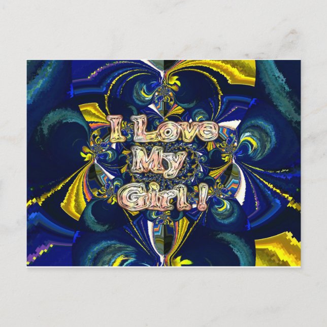 Carte Postale Personnalisez votre amour Infinité : J'aime ma fil (Devant)