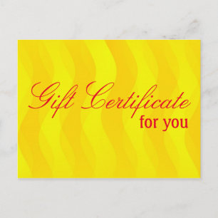 Carte Postale Personnalisez votre certificat cadeau avec texte &