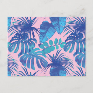Carte Postale Personnalité du film tropical rose et bleu
