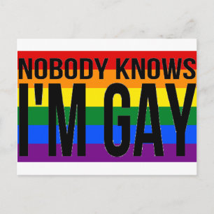 Carte Postale Personne ne sait que je suis gay