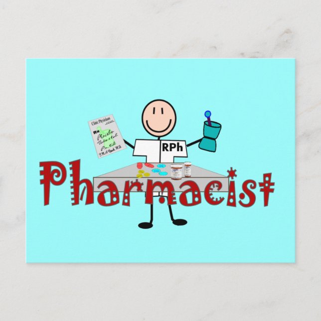 Carte Postale Personne-ressource du pharmacien—Cadeaux (Devant)