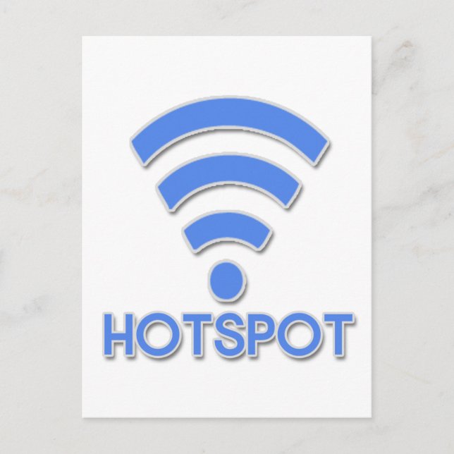 Carte Postale Personne Wi-Fi Hotspot (Devant)