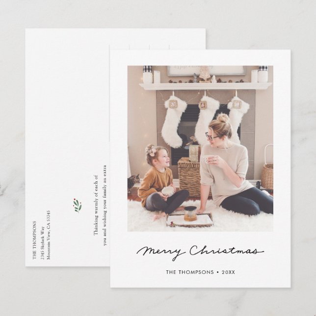 Carte postale personnelle Joyeux Noël (Devant / Derrière)