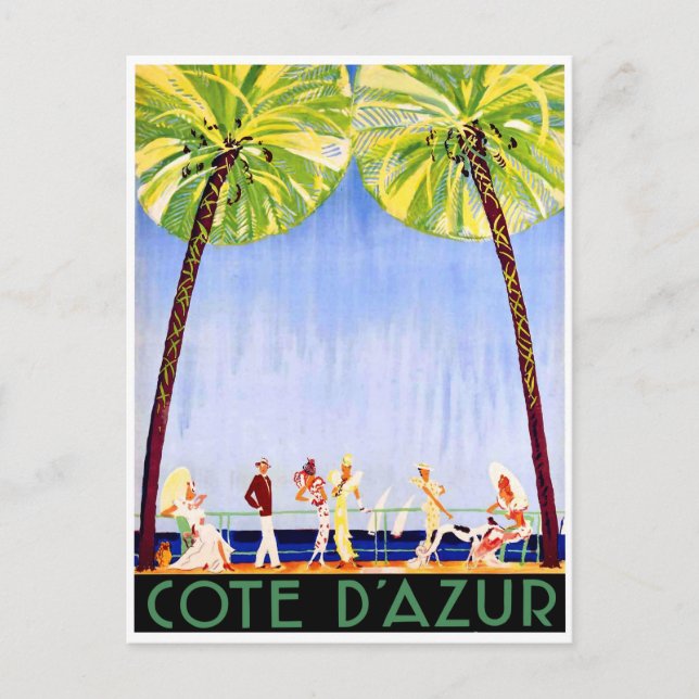 Carte Postale Personnes sur la Côte d'Azur, France (Devant)