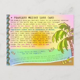 Carte Postale Perte de poids sans peur Écriture Confession