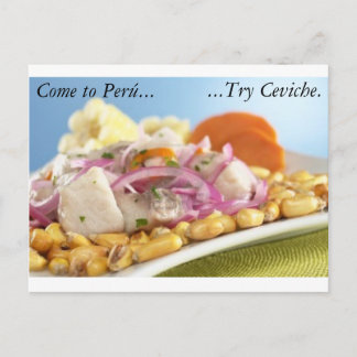 Carte postale péruvienne Ceviche