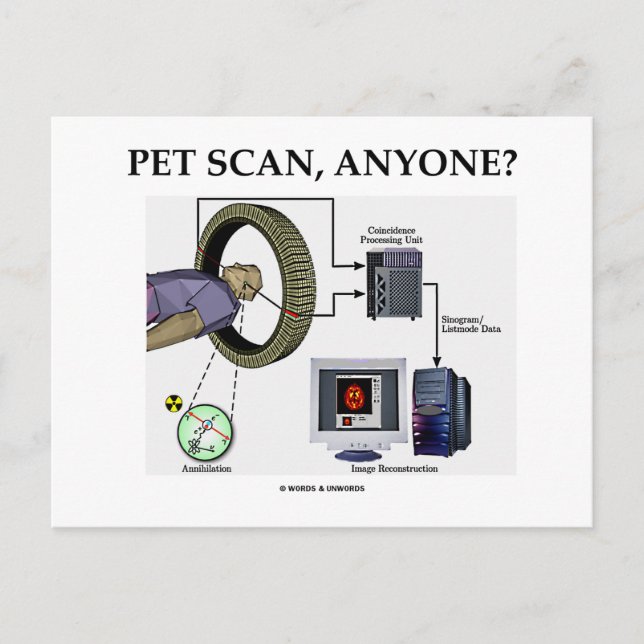 Carte Postale PET Scan, n'importe qui ? (Tomographie des émissio (Devant)