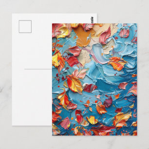 Carte Postale Pétales en mouvement – Florale abstraite expressiv