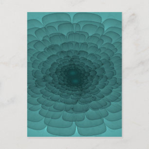 Carte Postale Pétales en Turquoise