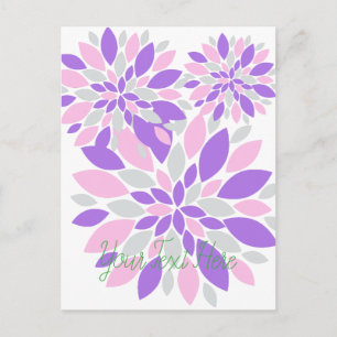 Carte Postale Pétales Magiques Fleurs violettes
