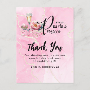 Carte Postale Petals Pearls Prosecco préfère la Fête des mariées