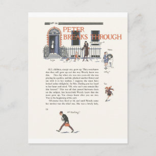 Carte Postale Peter Breaks Through, Peter Pan Vintage Image