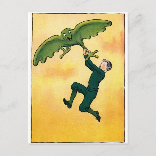 Carte Postale Peter et l'Oiseau Balloon "Le Roi Gnome d'Oz" (Devant)