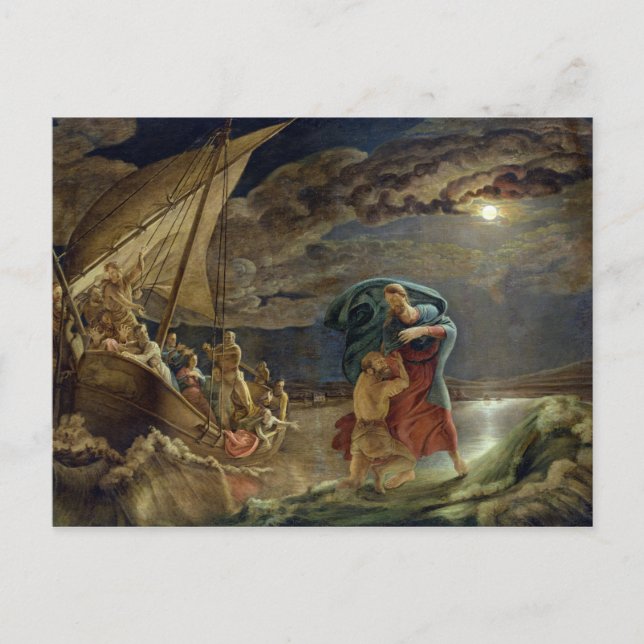 Carte Postale Peter marche sur l'eau, 1806 (Devant)