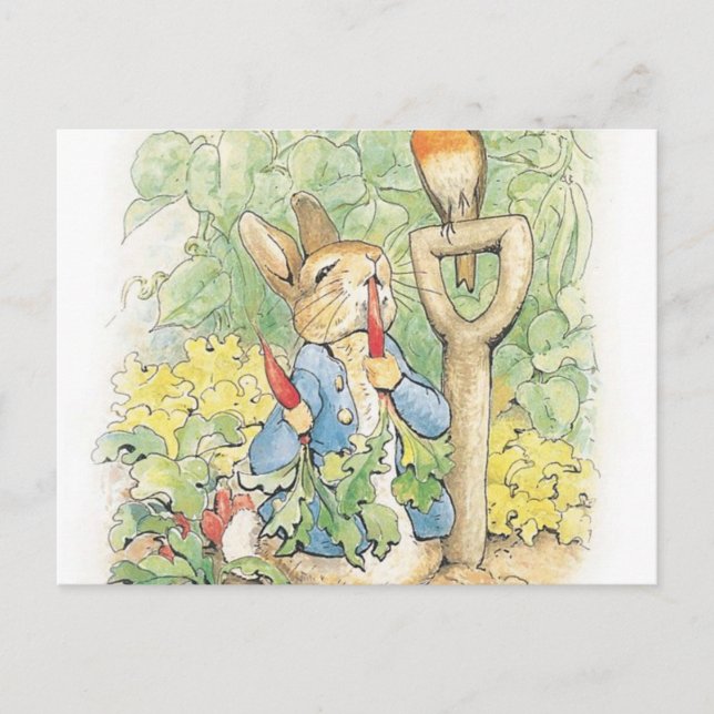 Carte Postale Peter Rabbit In The Garden - Beatrix Potter (Devant)