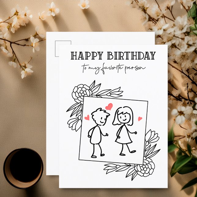 Carte Postale Petit Ami Anniversaire Drôle Pour Ma Personne Préf (Créateur téléchargé)